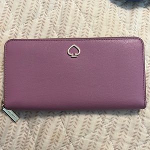 Kate Spade Rare Lavender Purple Veronica Zip-Around Continental Wallet